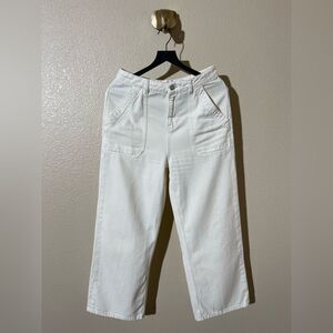 Christy Lynn Cream Ankle Cropped Jeans Classic Style